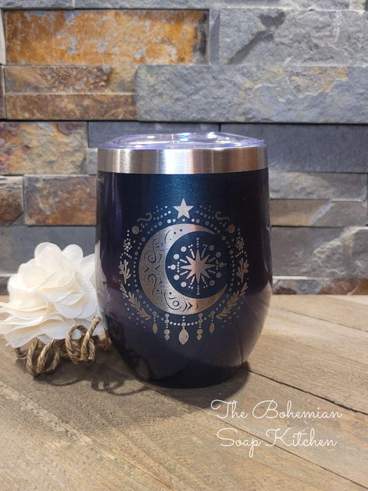 Boho Moon 12 oz Wine/Drink Tumbler