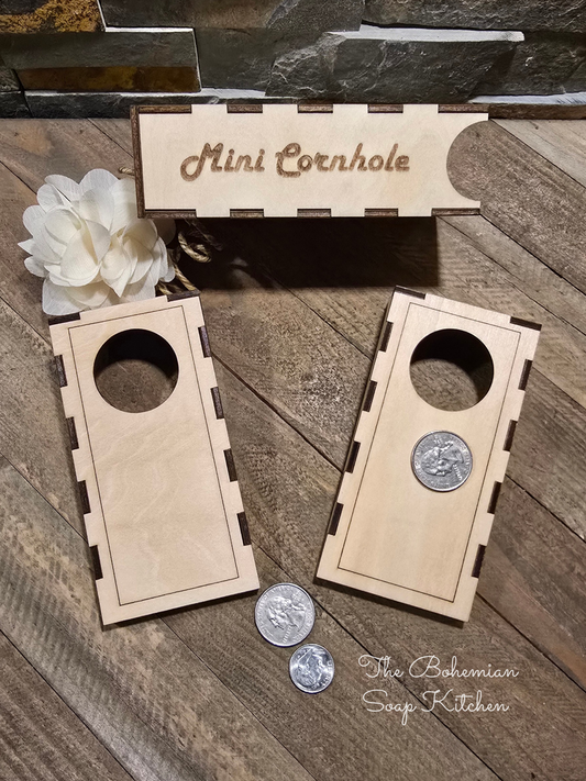 Mini Cornhole Game with Storage Box