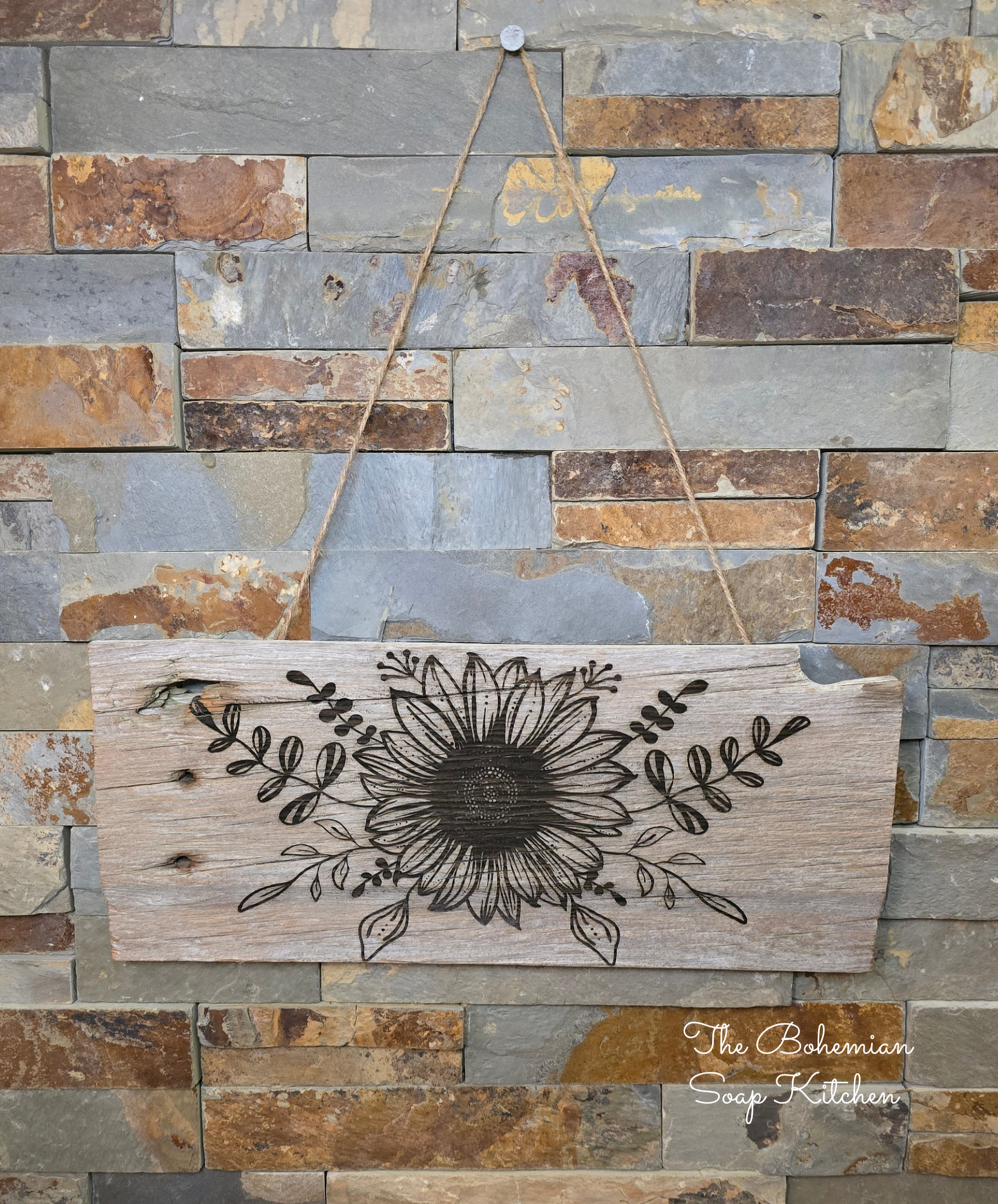 Sunflower Bouquet Reclaimed Barnwood Sign