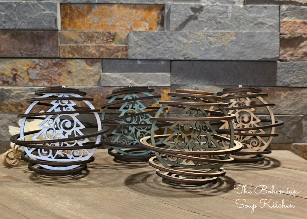 Boho Paisely Christmas Tree Spiral Ornament