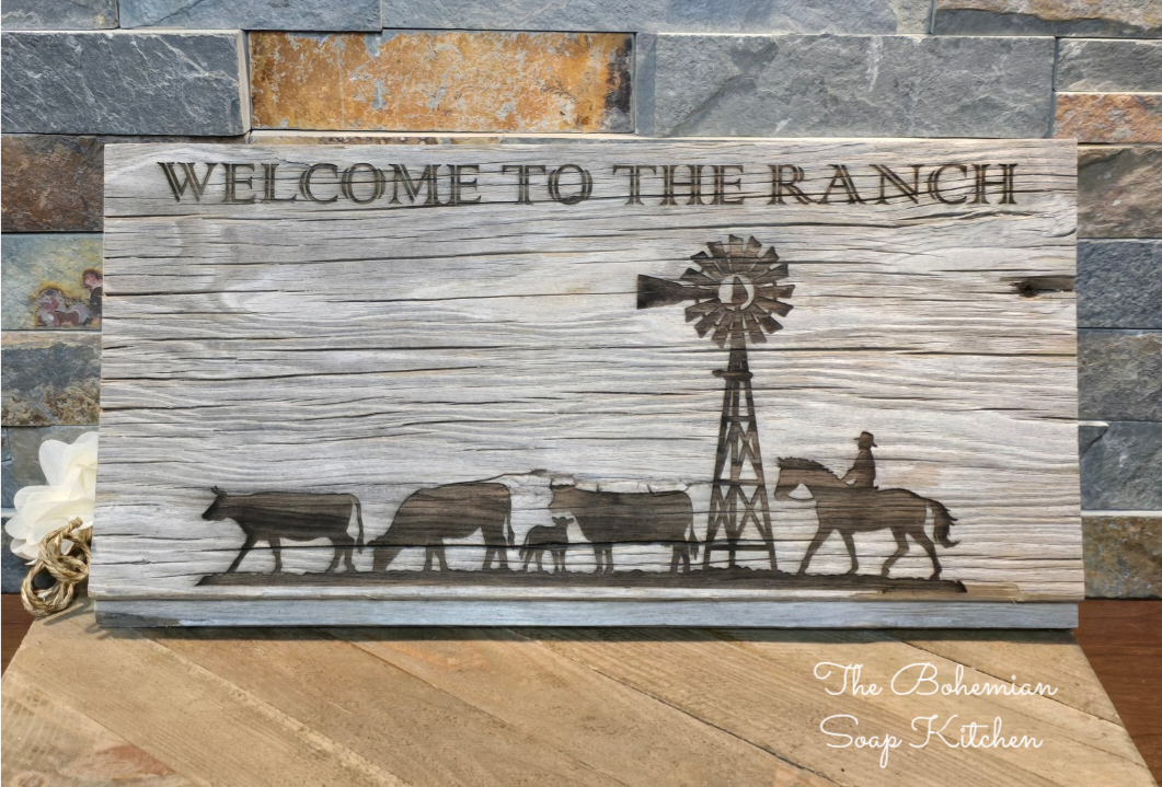 Welcome to the Ranch Reclaimed Barnwood Sign