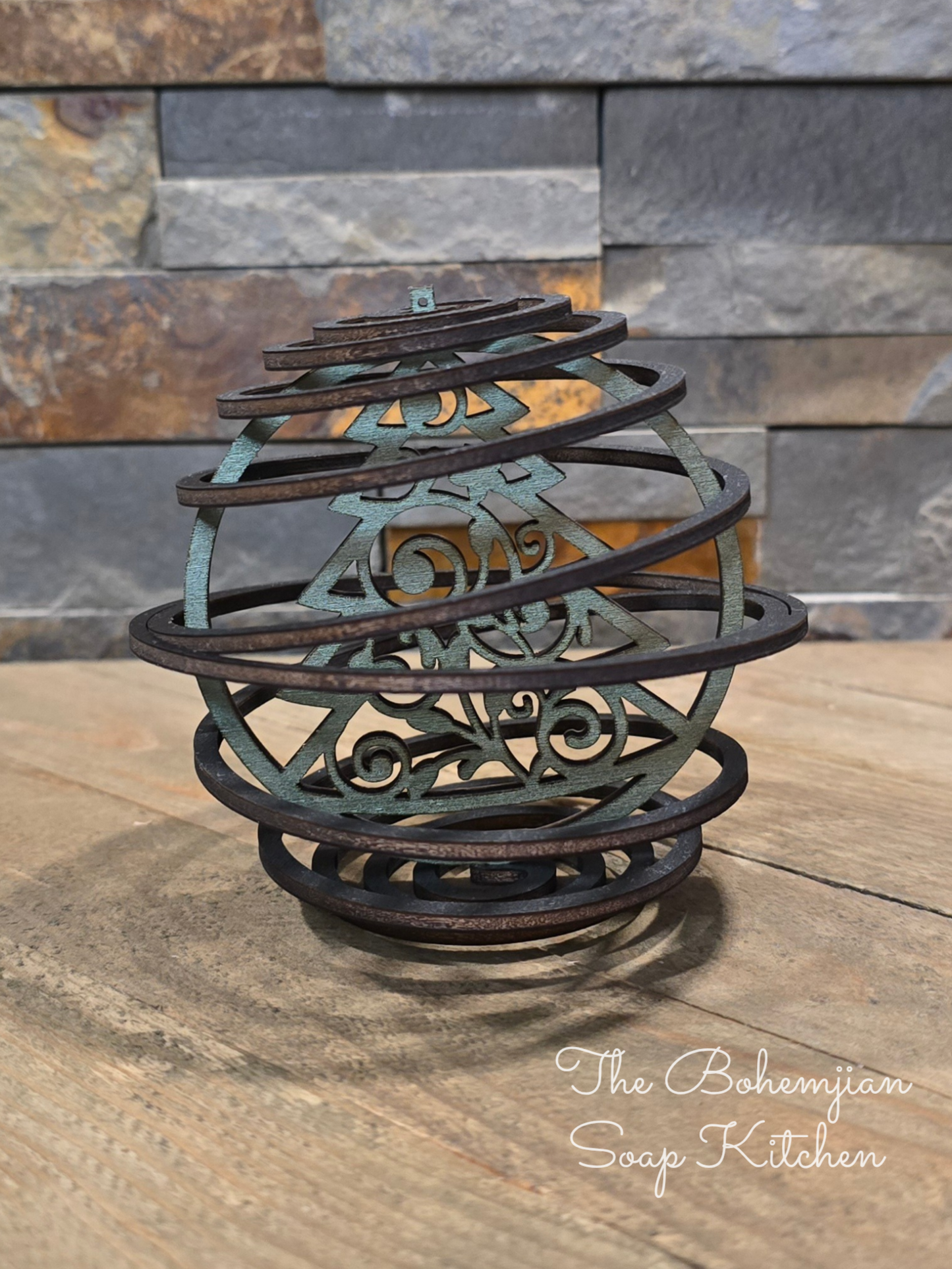 Boho Paisely Christmas Tree Spiral Ornament