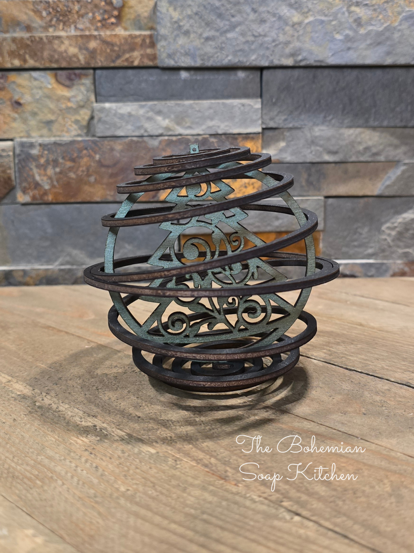 Boho Paisely Christmas Tree Spiral Ornament