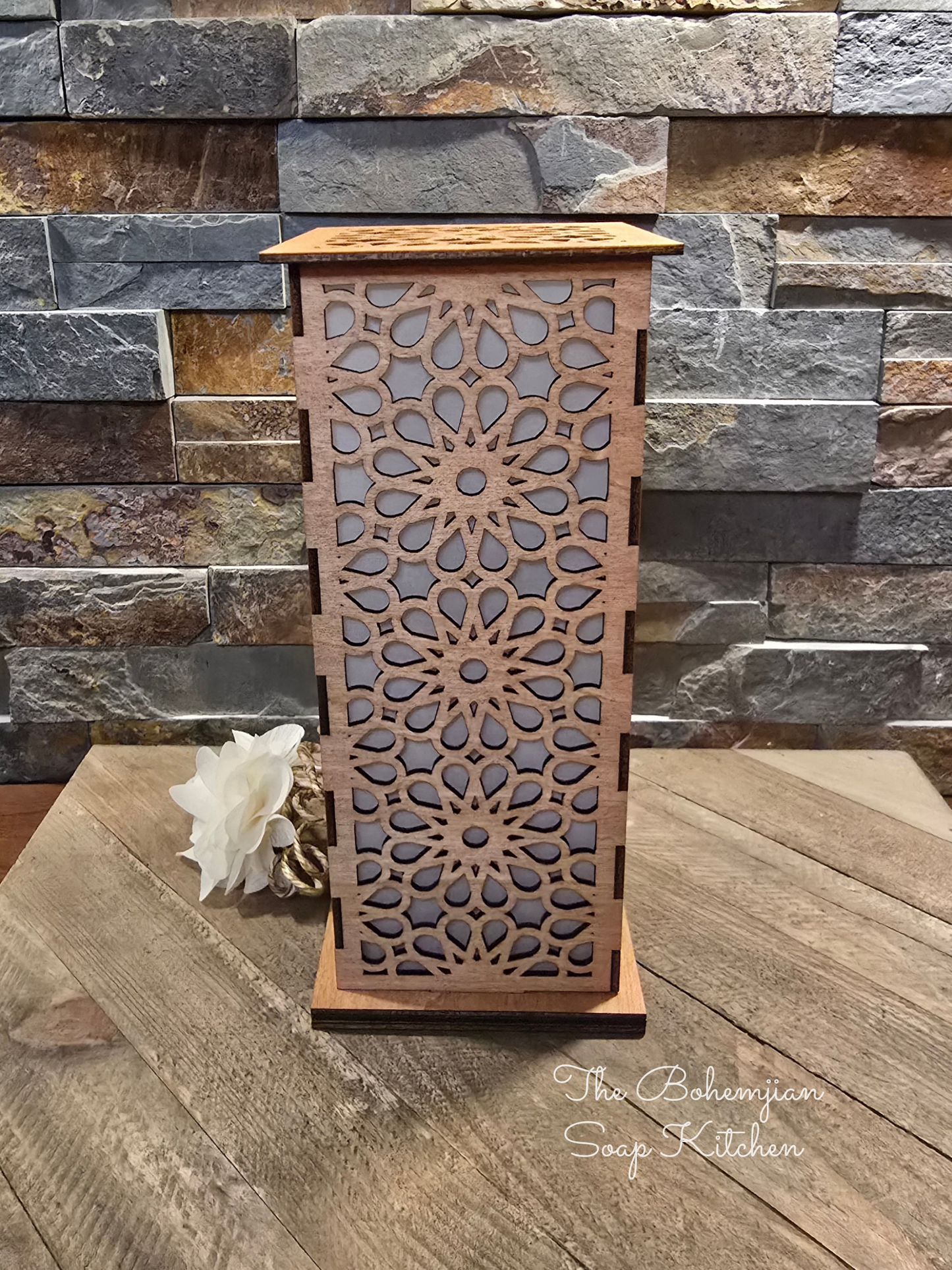 Boho Flowers Luminary Lantern