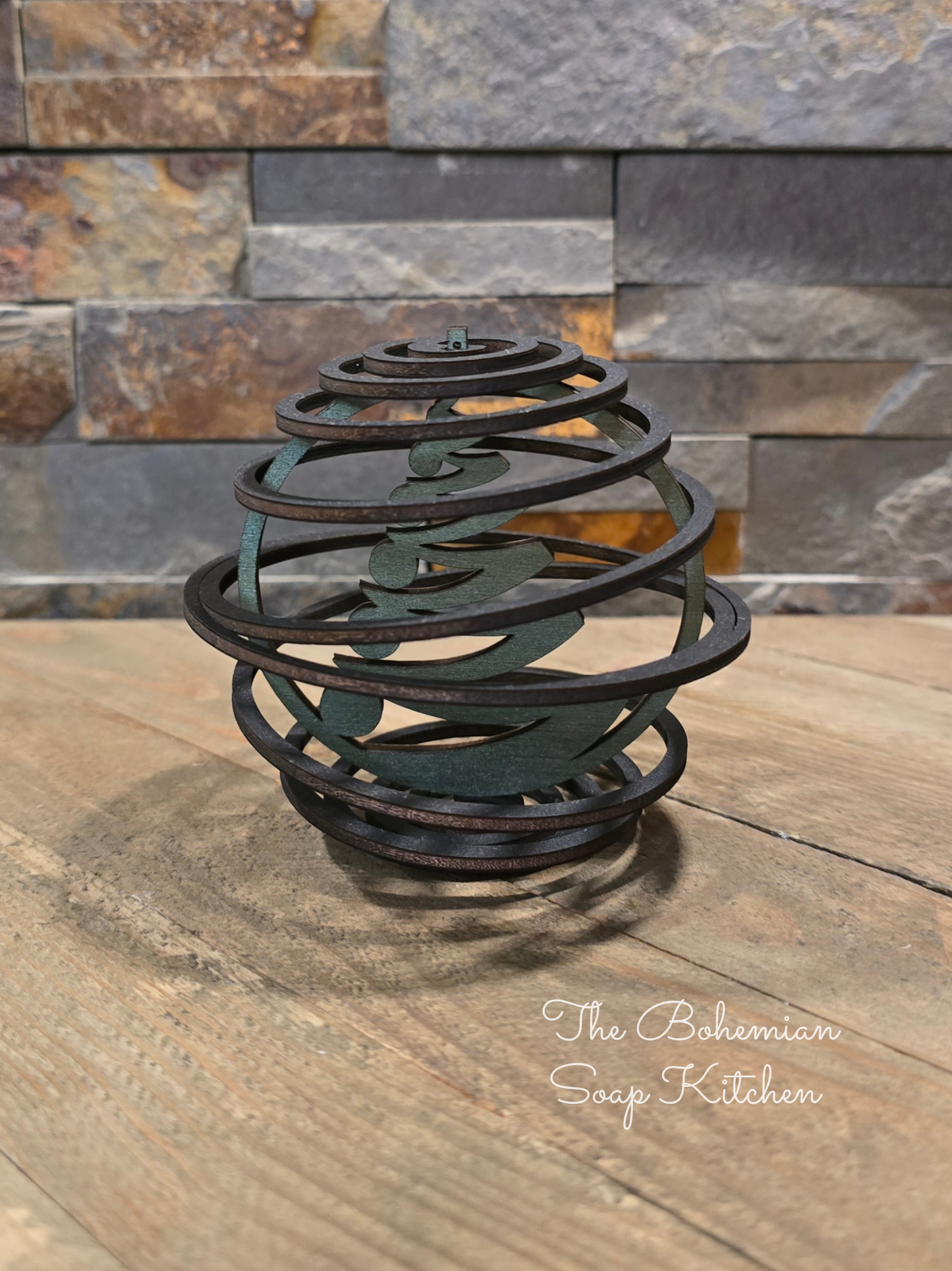 Boho Ribbon Christmas Tree Spiral Ornament