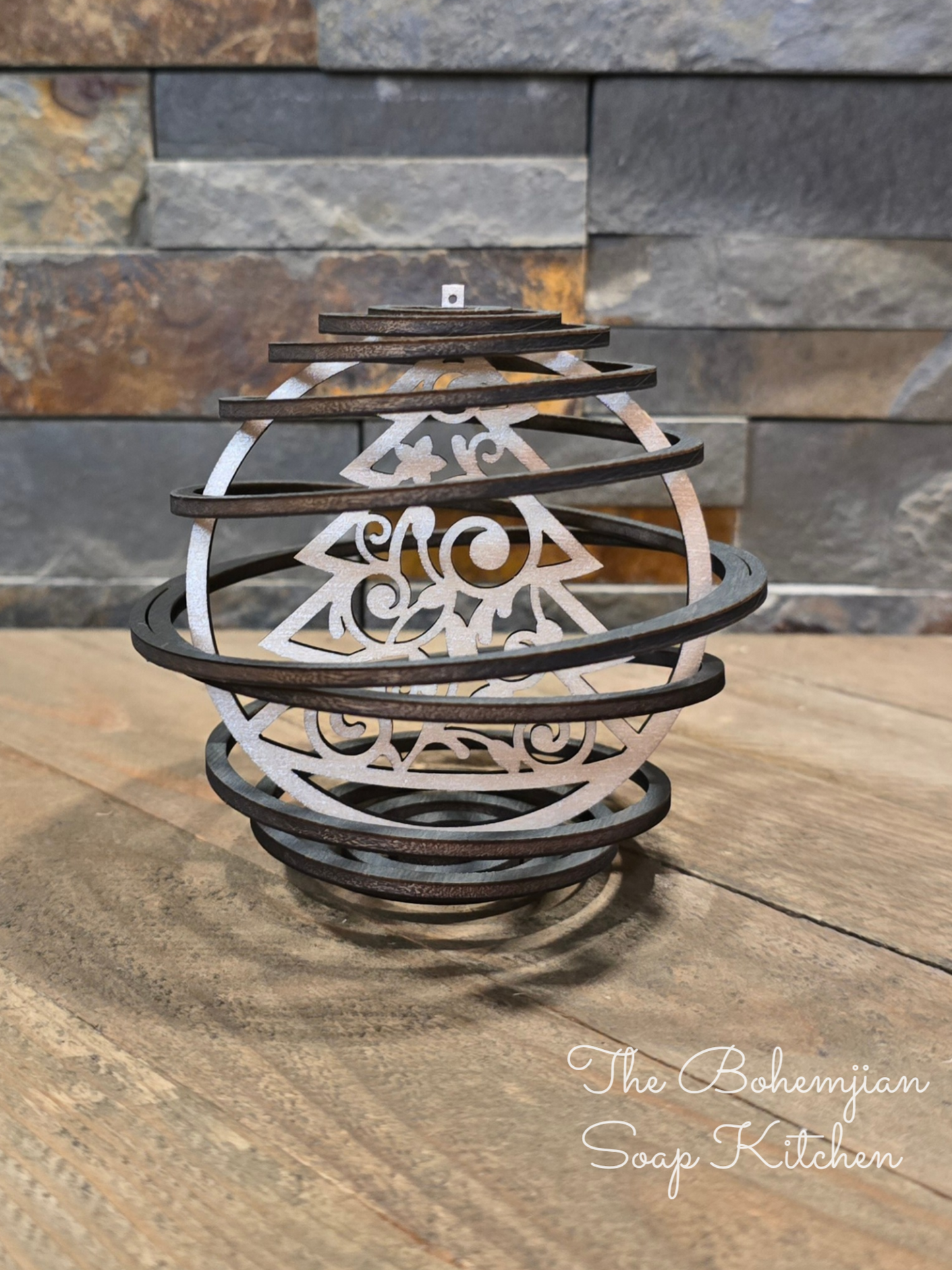 Boho Paisely Christmas Tree Spiral Ornament