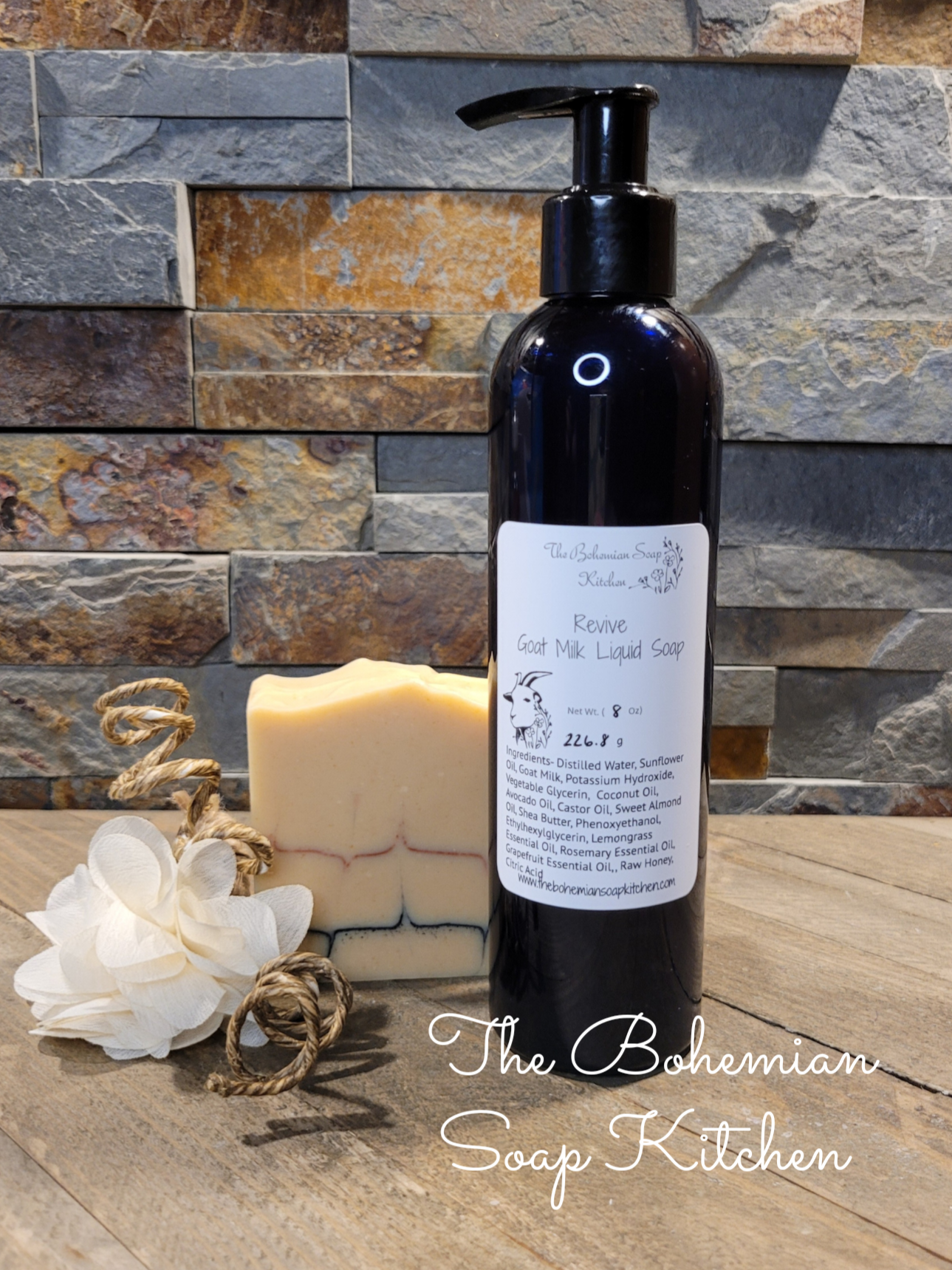 Revive Goat Milk Liquid Soap- Lemongrass Grapefruit & Rosemary