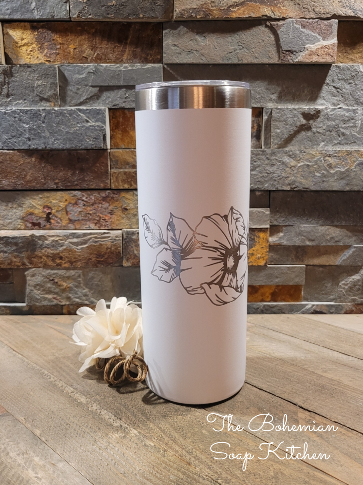 Flower Bloom 20 oz Skinny Tumbler