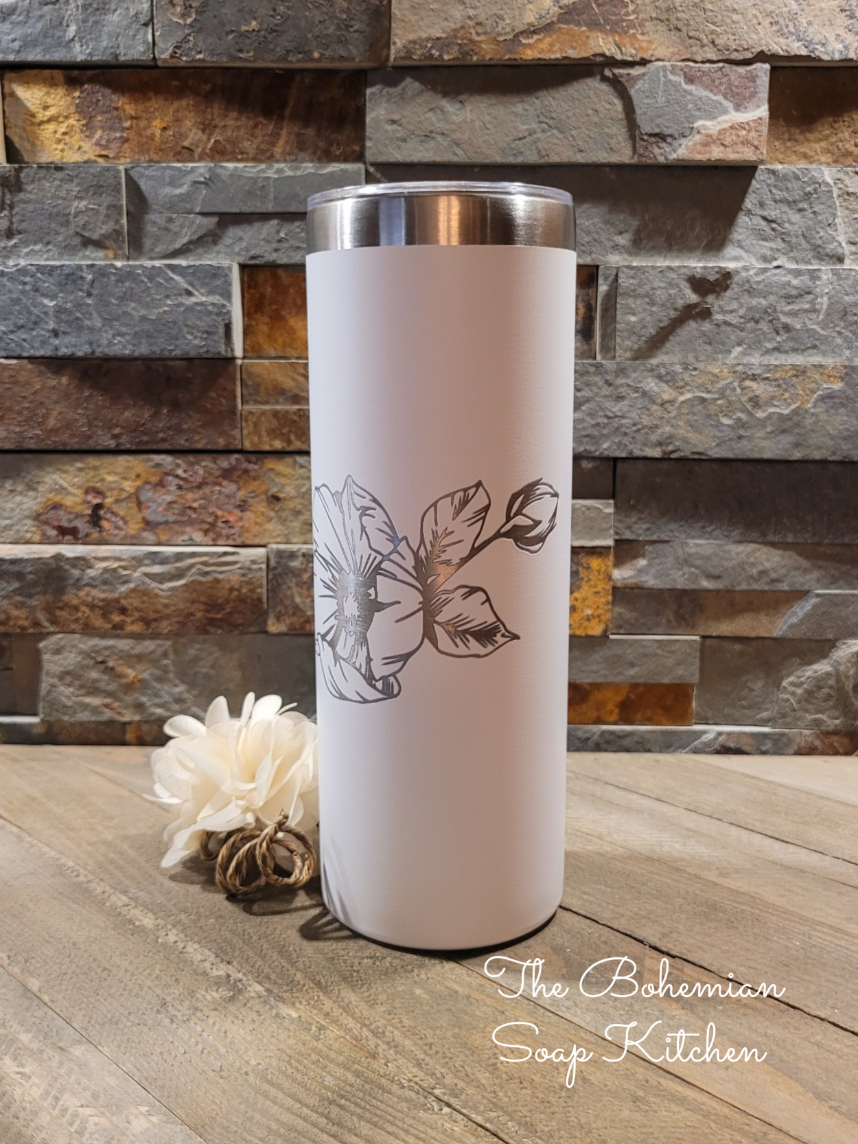 Flower Bloom 20 oz Skinny Tumbler