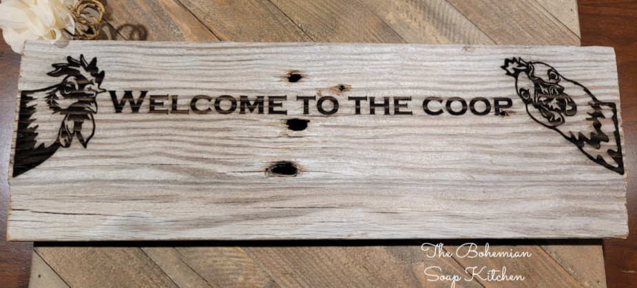 Welcome to the coop-  Reclaimed Barnwood Sign