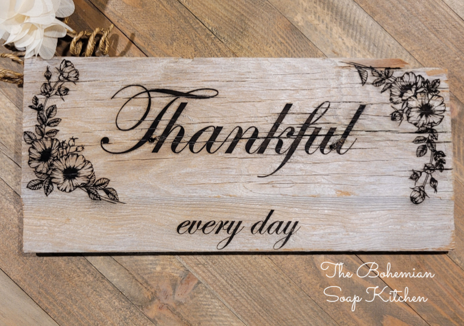 Thankful Every Day -  Reclaimed Barnwood Sign