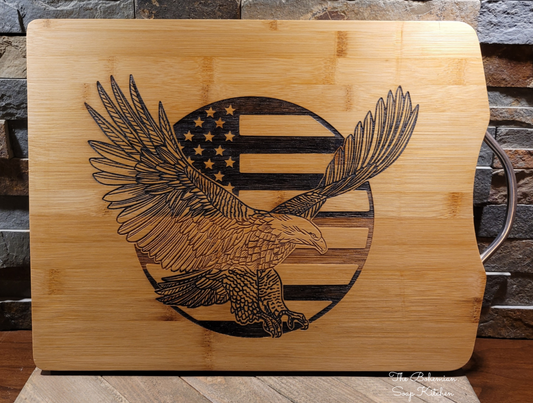 Patriotic Eagle Bamboo Cutting Board