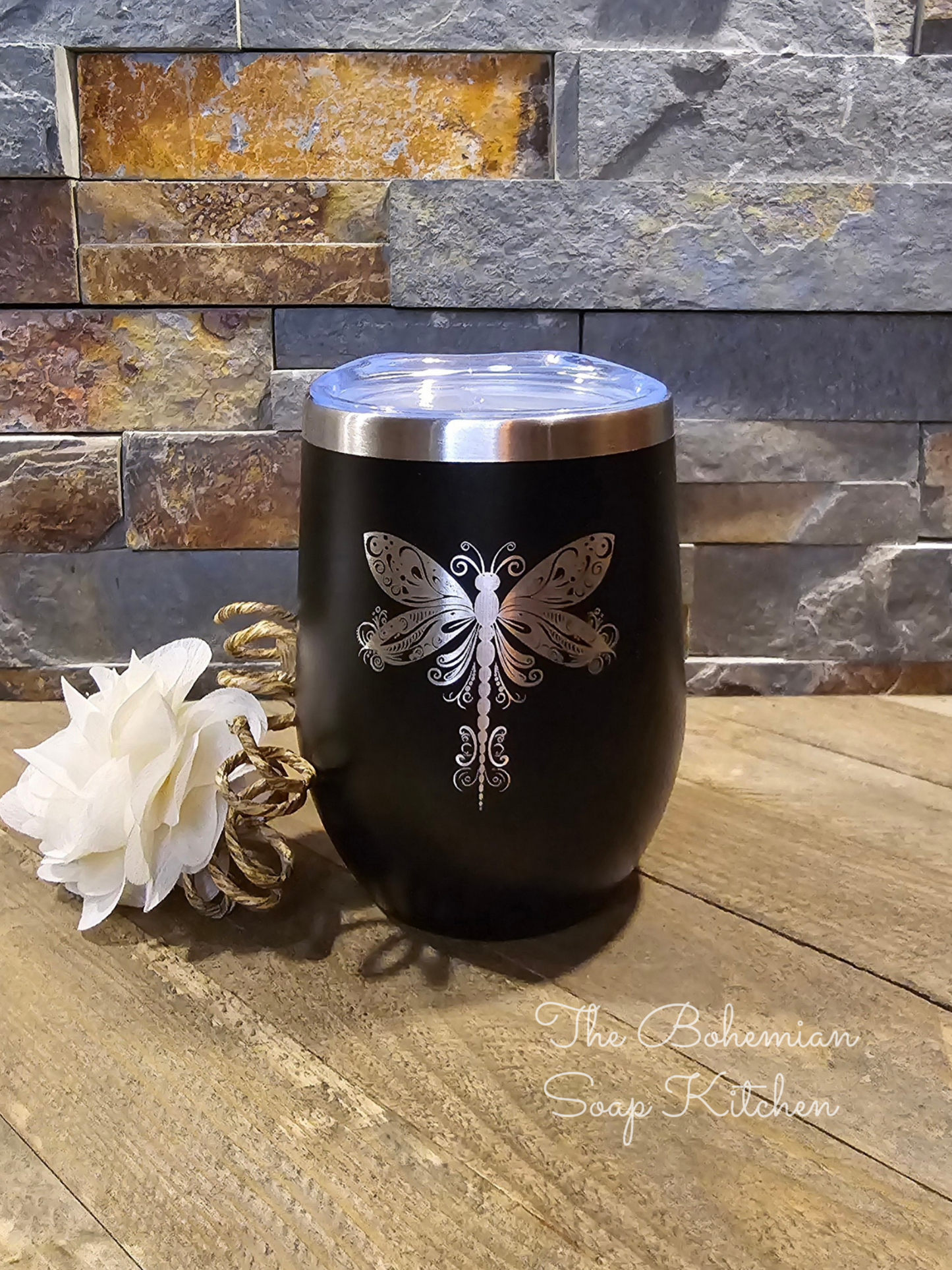 Boho Dragonfly 12 oz Wine/Drink Tumbler