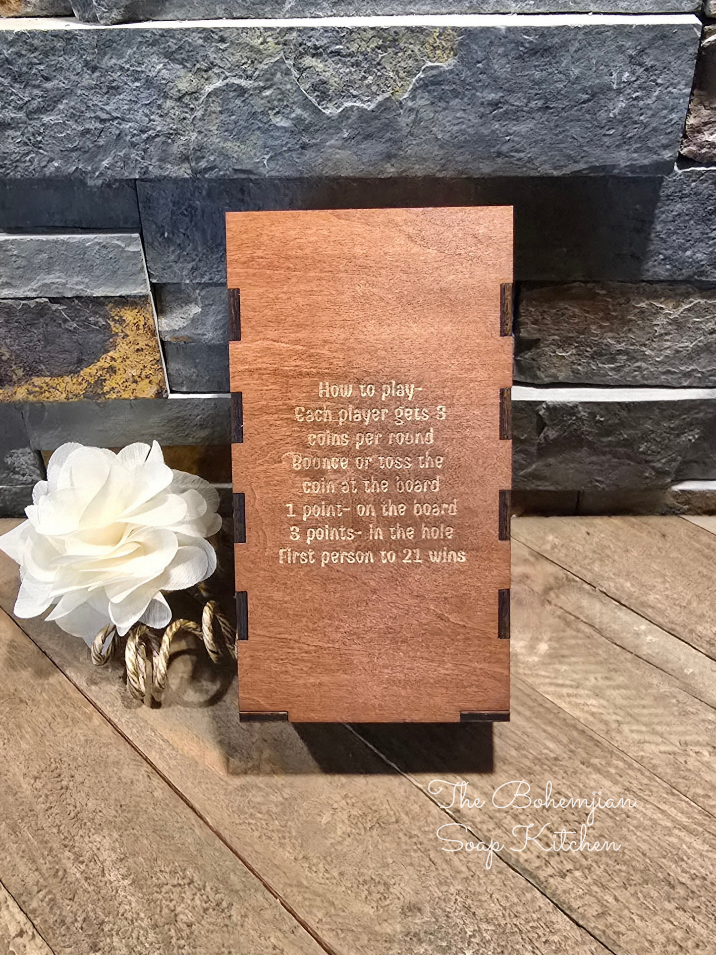 Mini Cornhole Game with Storage Box