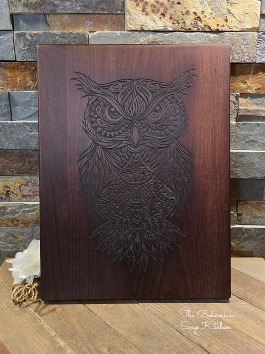 Mandala Owl Thermal Maple Cutting Board