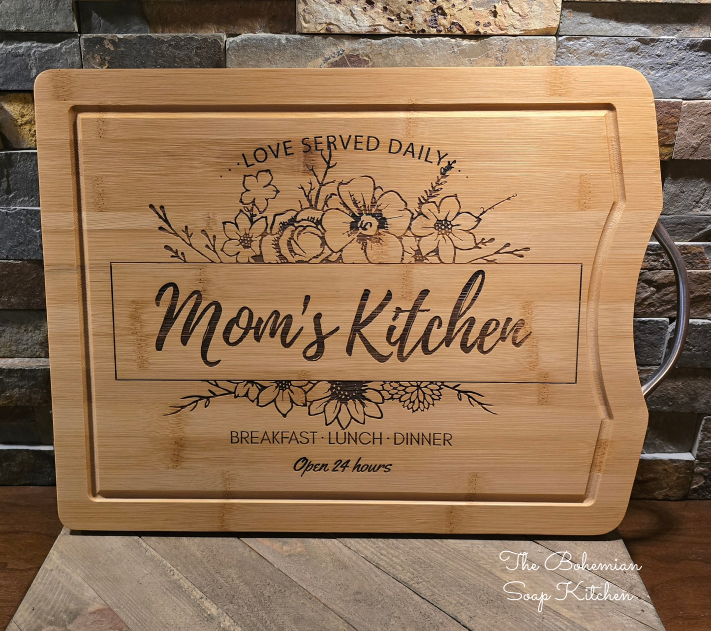 Mom's Kitchen Bamboo Cutting Board