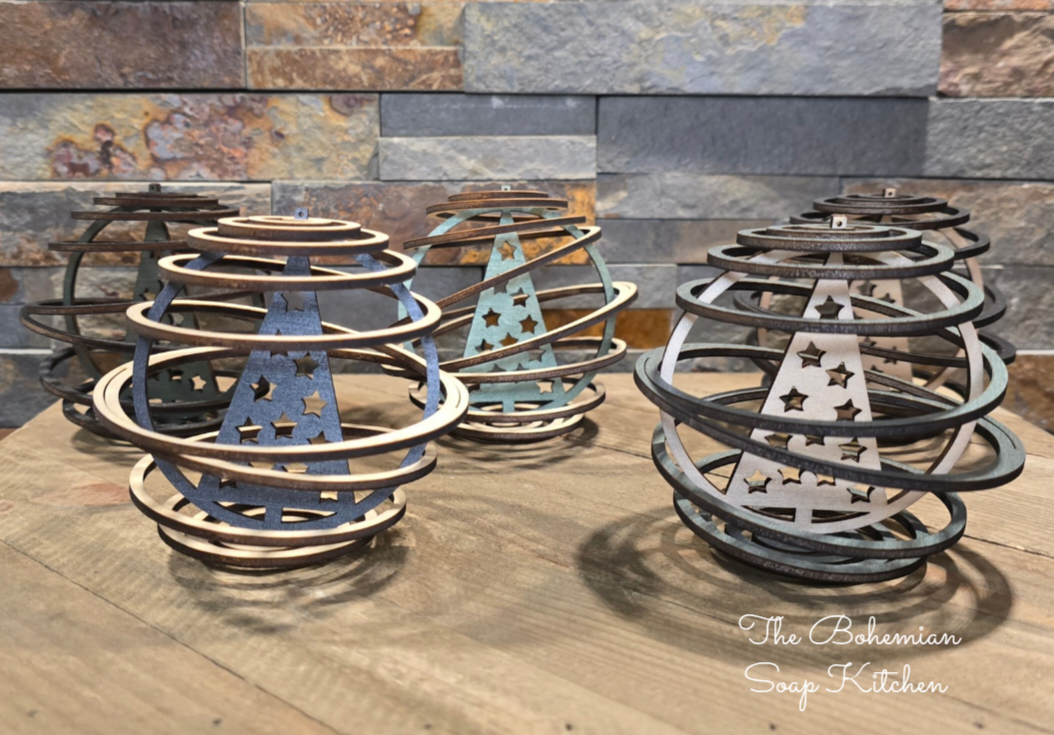 Stars Christmas Tree Spiral Ornament