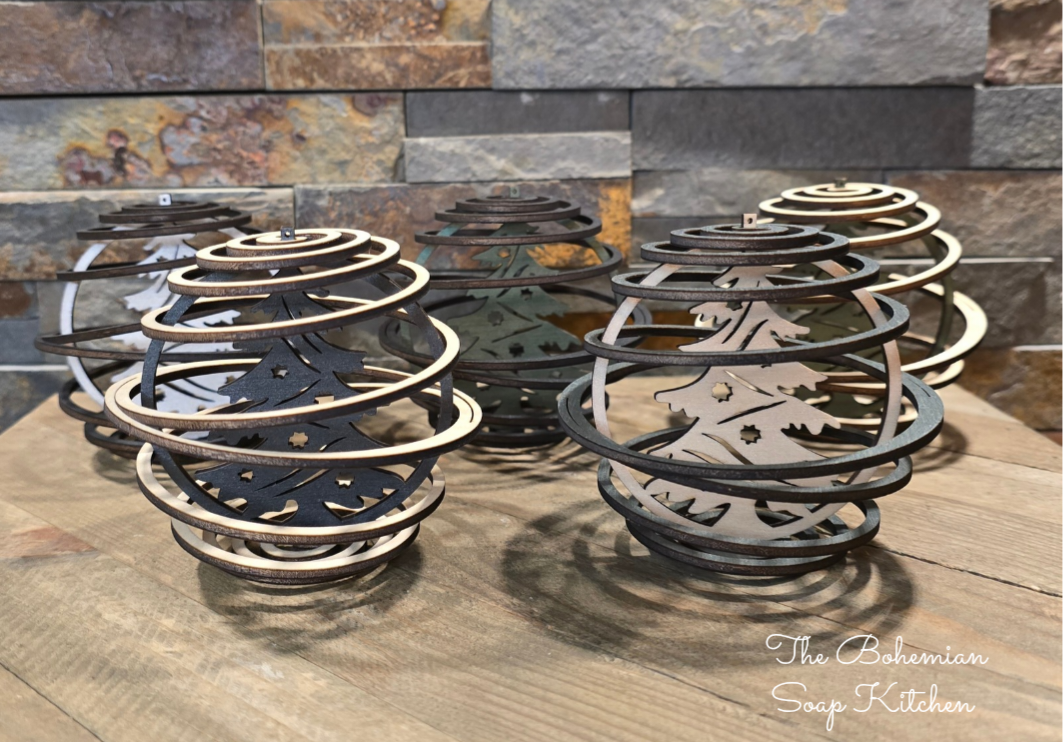 Shaggy Christmas Tree Spiral Ornament