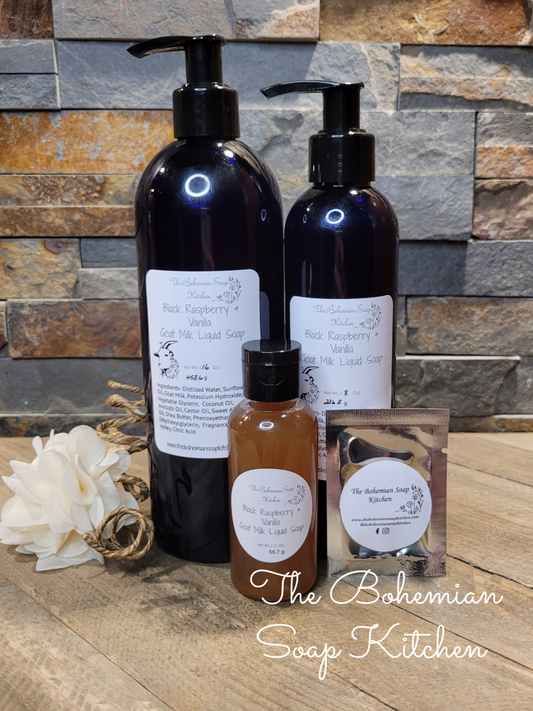 Black Raspberry & Vanilla Goat Milk Liquid Soap/ Body Wash