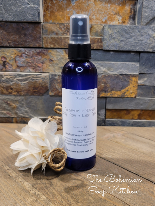 Sandalwood & Patchouli Room, Linen, & Body Spray